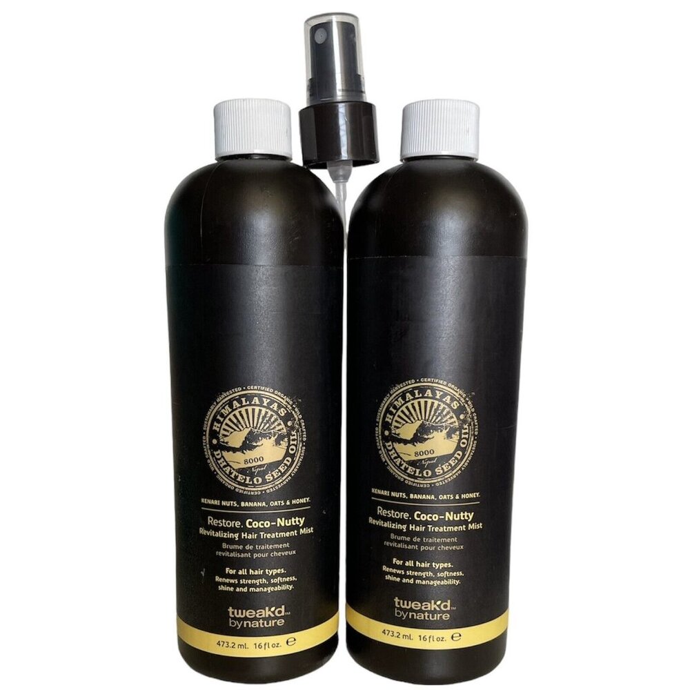 2 Tweak'd By Nature Restore Coco Nutty Revitalizing Hair Treatment Mist SEALED!
